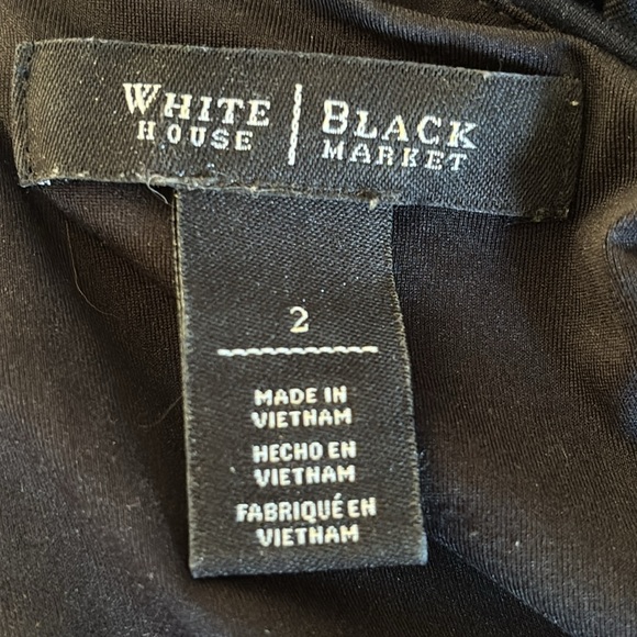 WHBM | Elegant Black and White Striped Dress size 2 - Picture 8 of 16